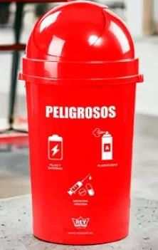 Tacho de Basura Rojo Peligrosos