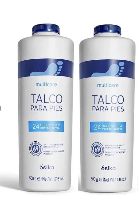 Talco para Pies Multicare 500G Pack x 2