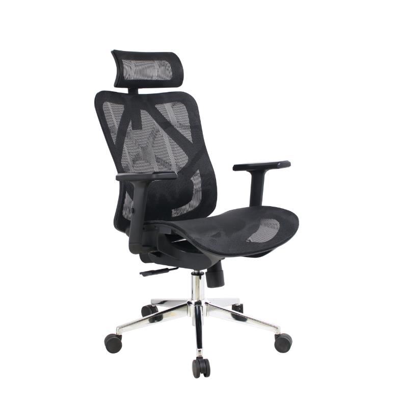 Silla Ergonómica Versus Para Oficina En Malla F-20 Negra