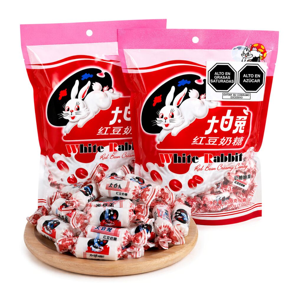Pack Caramelos Cremoso De Frejol Rojo Cream Candy 2u de 200gr White Rabbit