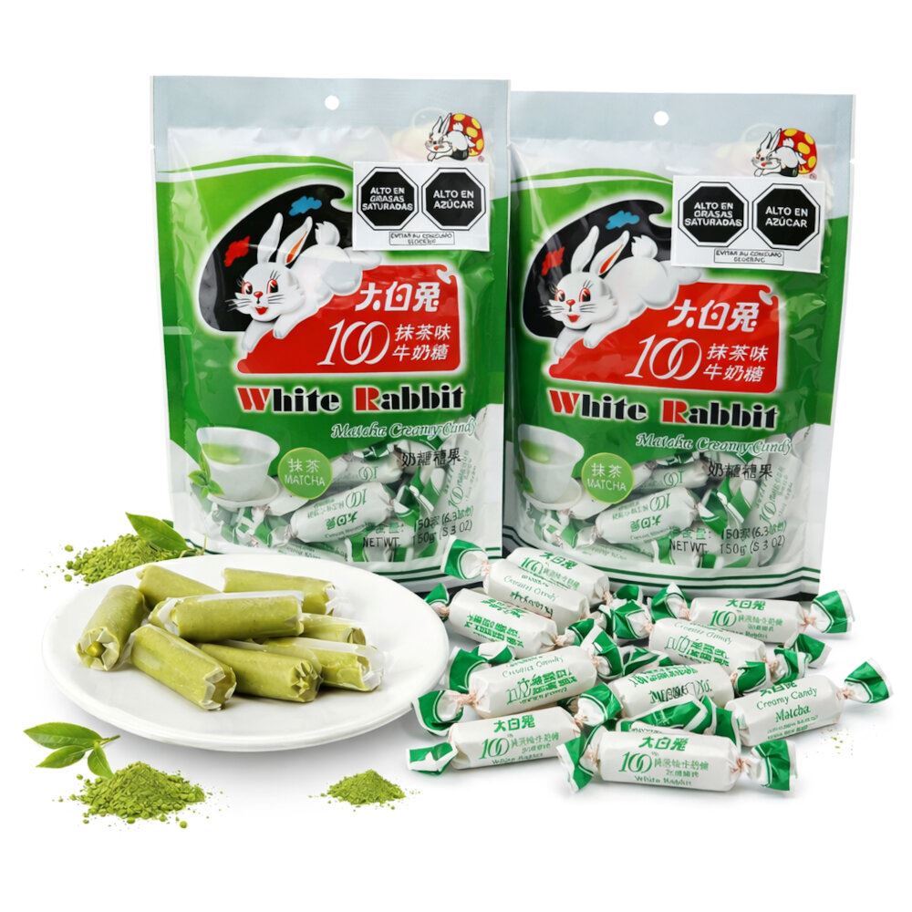 Pack Caramelos Cremoso De Leche y Matcha 2u de 150gr White Rabbit