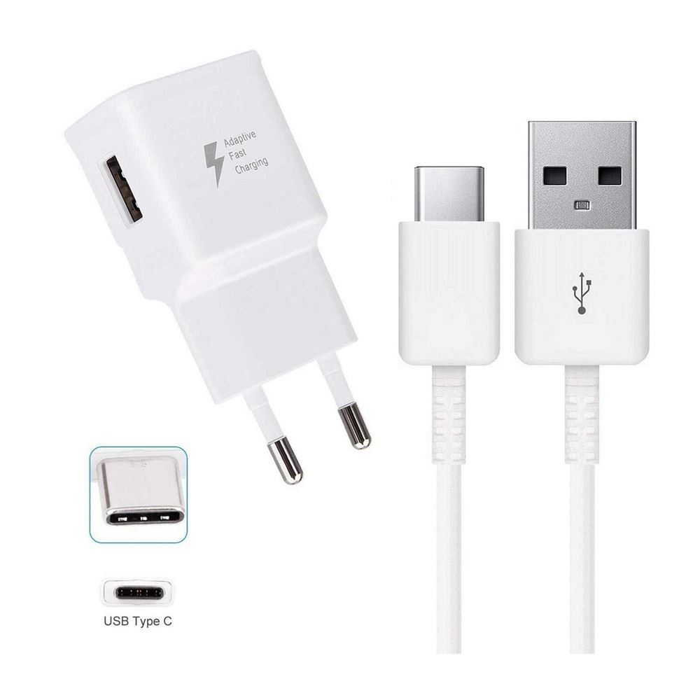 Cargador 15W carga rápida tipo C Cubo+Cable EU Plug S10