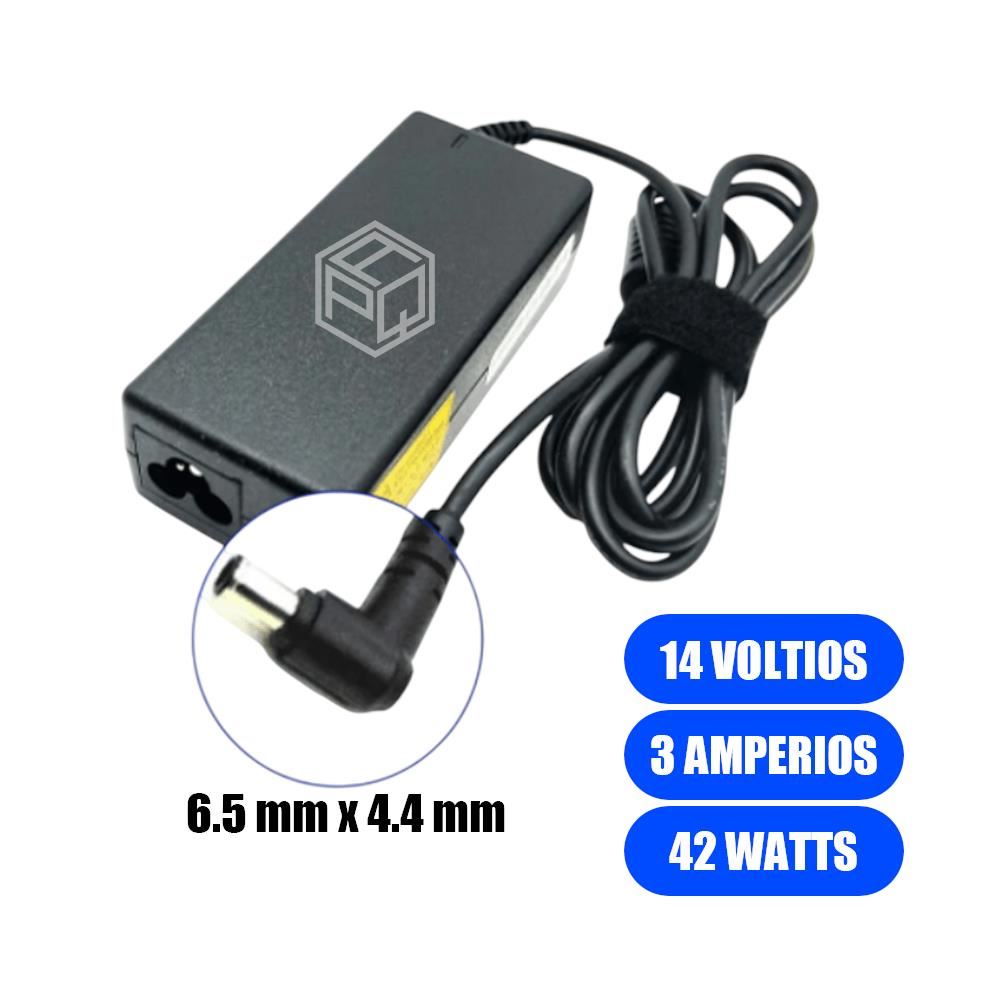 Cargador compatible Samsung 14V 3A 42W 6.5 X 4.4 MM ( PUNTA NEGRA)