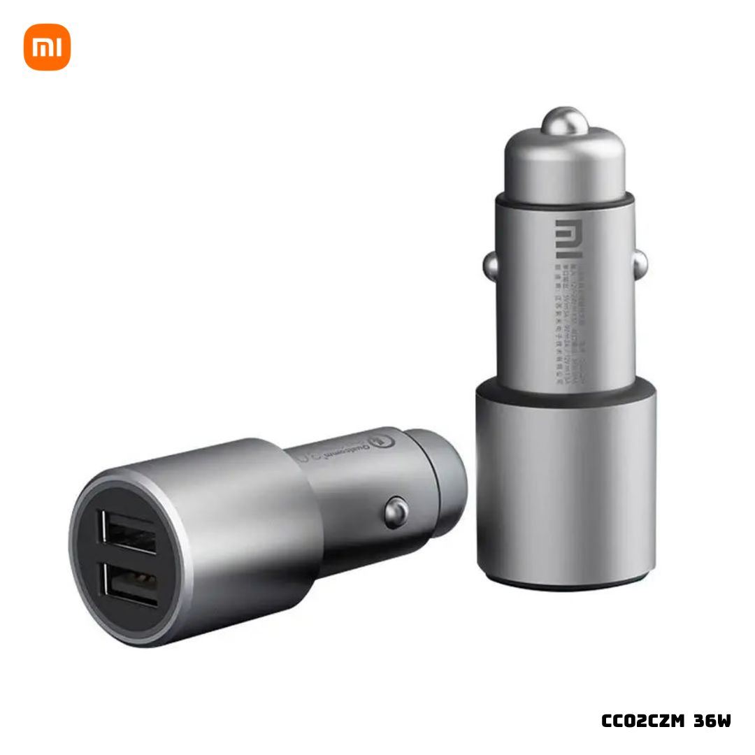 CARGADOR DE AUTO ENTRADA DUAL 36W CARGA RAPIDA - CC02CZM