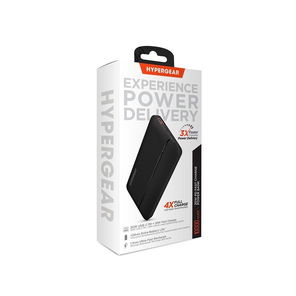 Cargador Portatil - HyperGear - 10,000mAh - 20w PD Carga Rápida