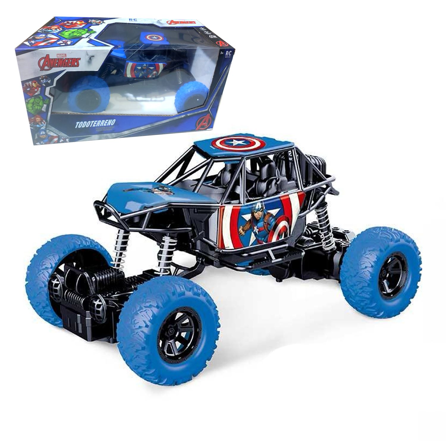 Juguete Carro Todo Terreno Capitán América con Control