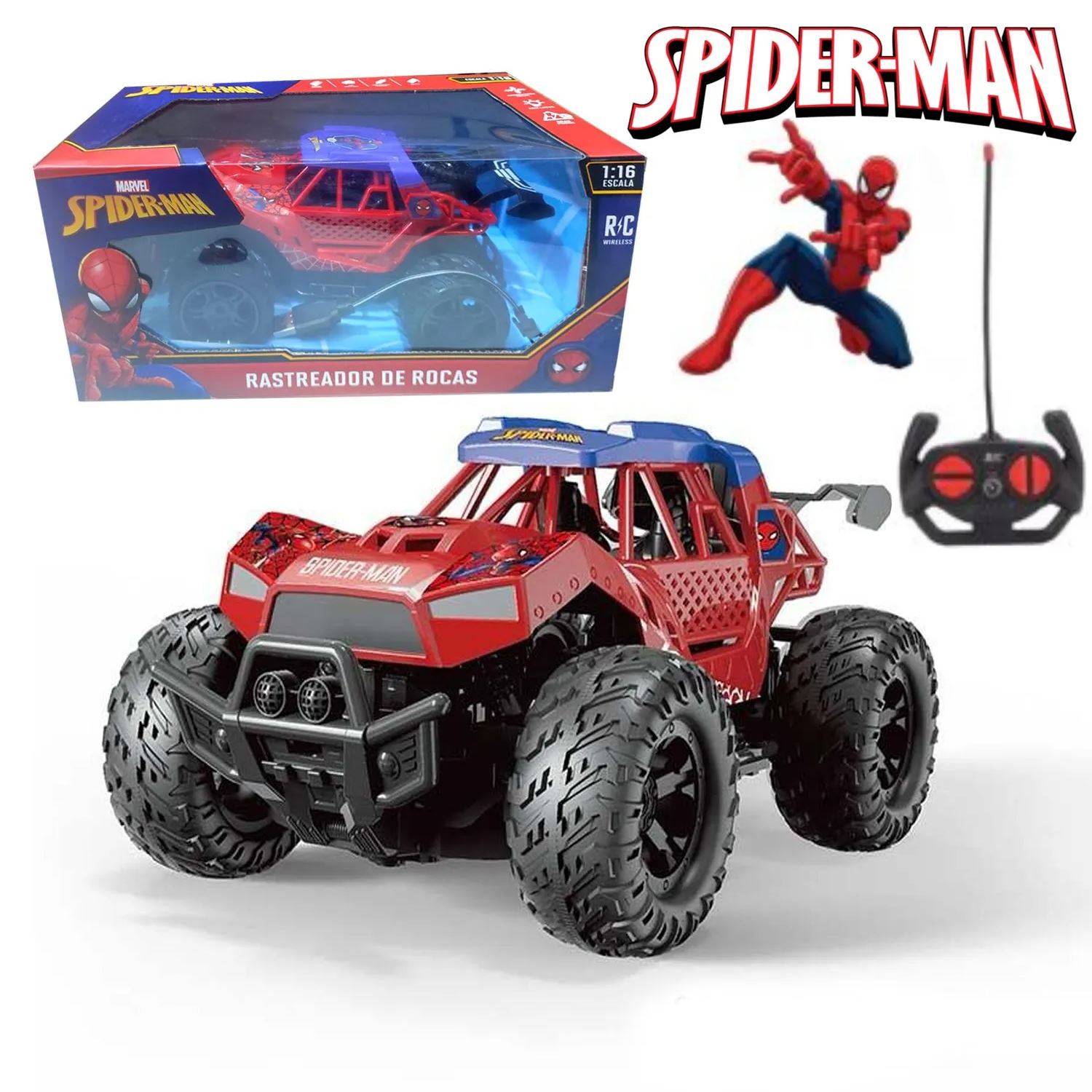 Juguete Carro Rastreador de Rocas SPIDER-MAN con Control