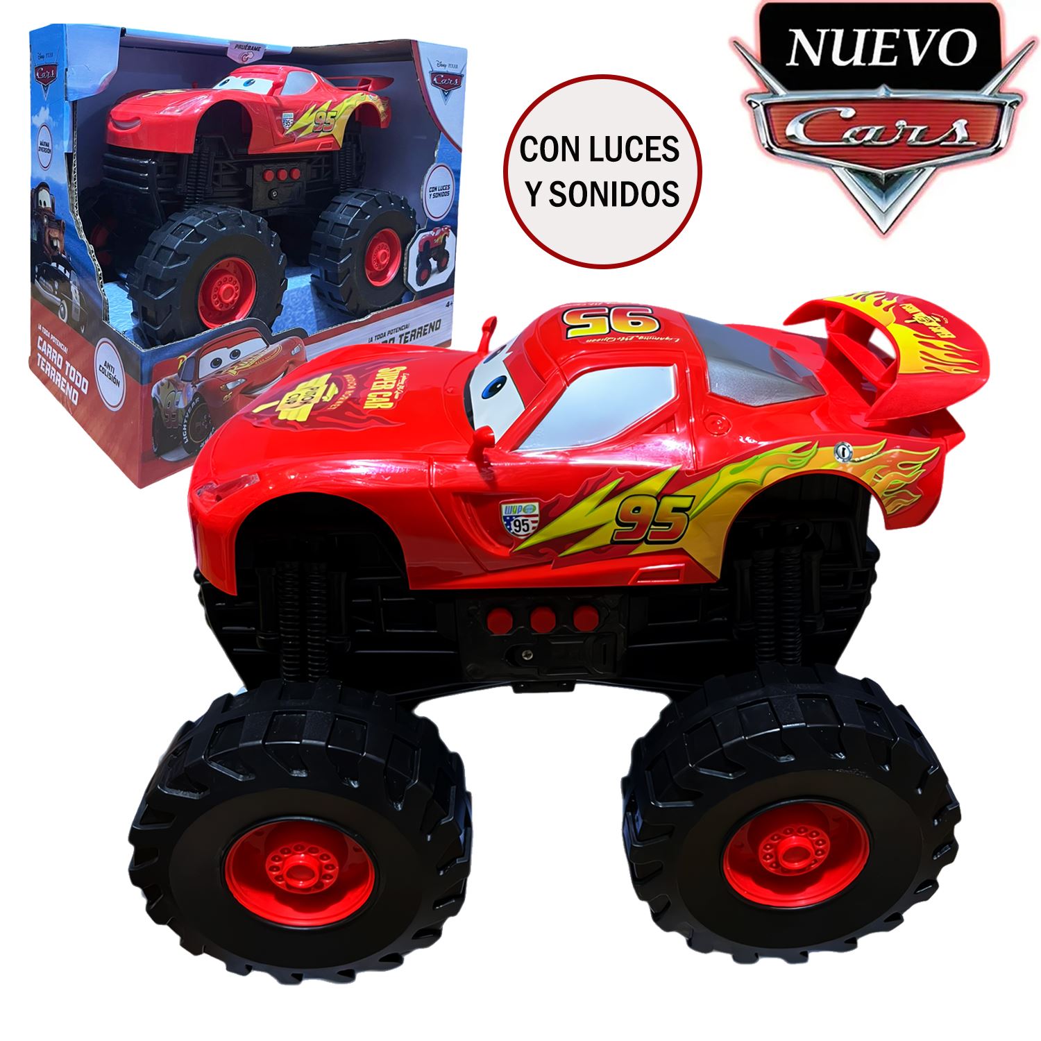 Juguete Carro Todo Terreno de Cars con Luces y Sonido 919-179A