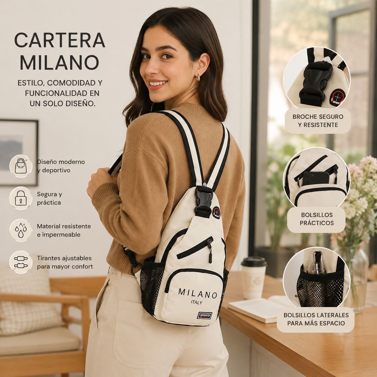 Bolso Mochila Multifuncional Casual Deportivo