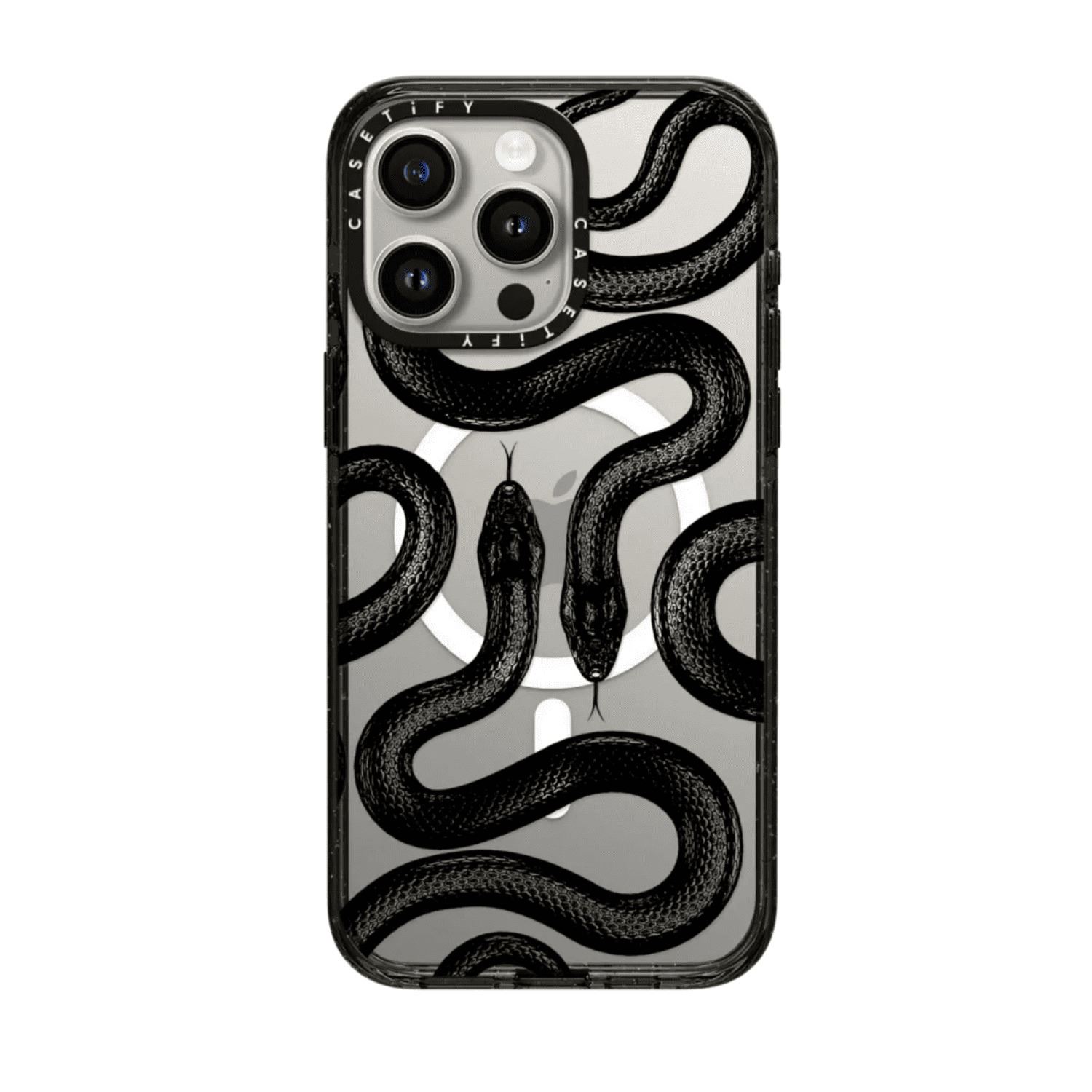 Case Casetify Black Kingsnake Black Case con Magsafe - Iphone 15 Pro