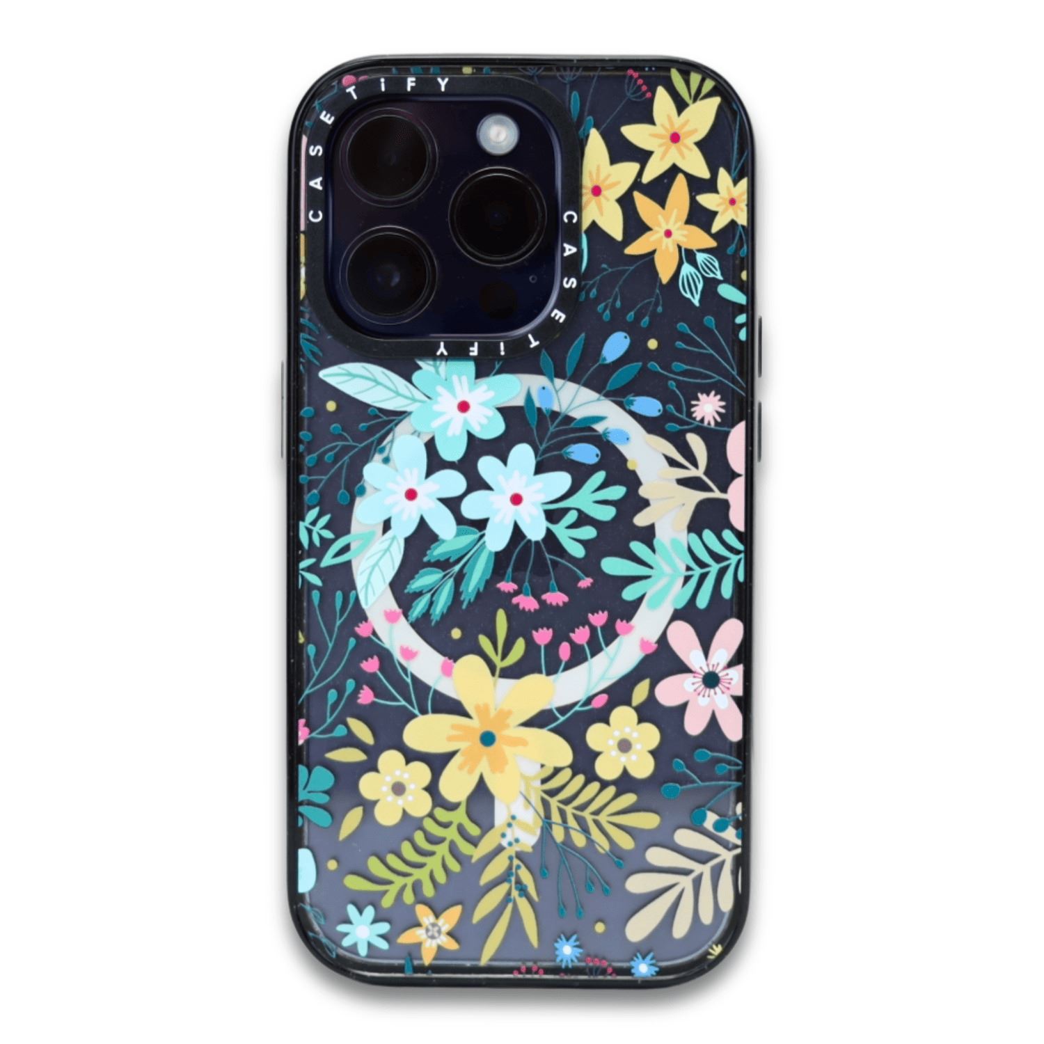 Case Casetify Spring Flowers Sky Blu con Magsafe - Iphone 15 Pro