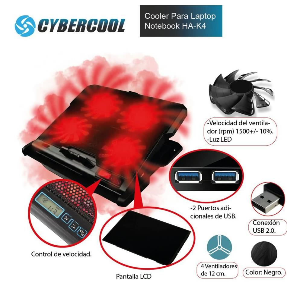 Cooler Cybercool Para Laptop HA-K4