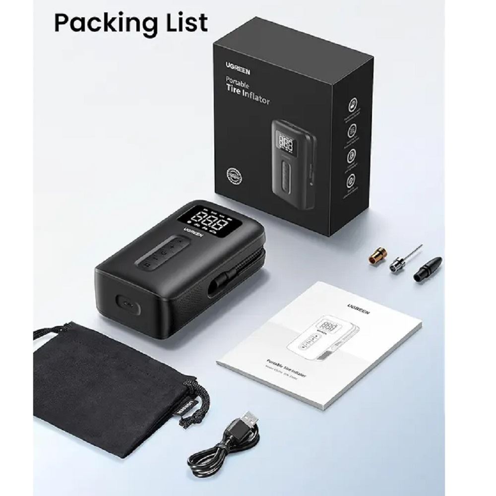 Inflador Compresor Aire Portatil Llanta Ugreen Cd259 Batería
