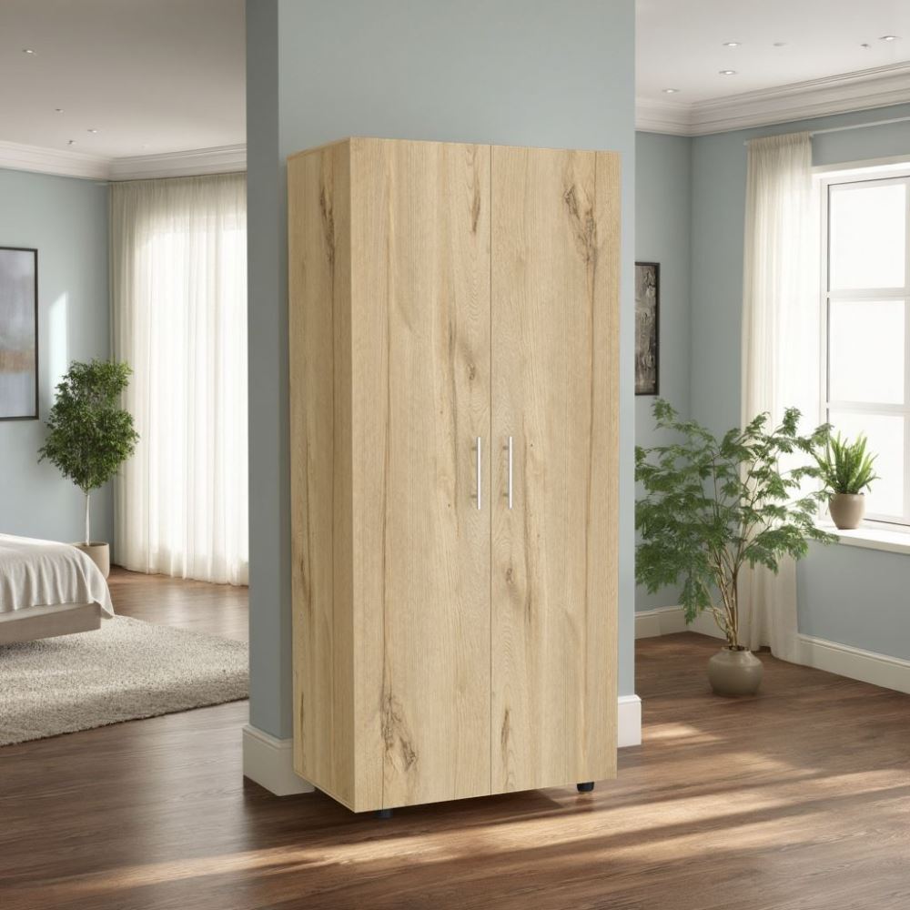 ROPERO TERA 2 PUERTAS 180X80X48 CM - DUNA Y BLANCO | TUHOME