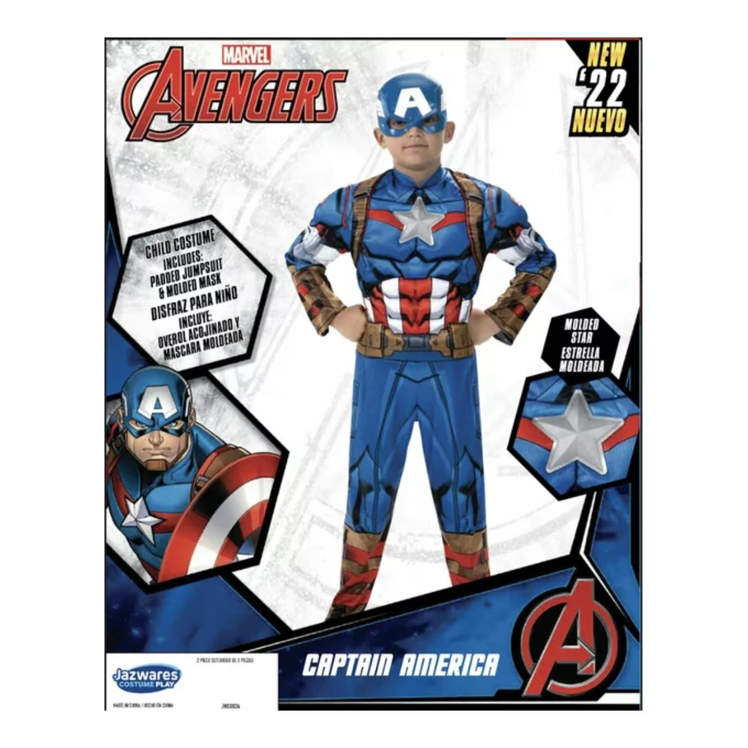 Déguisement 'Captain America'  Disfraz capitan america, Mono estampado,  Capitán américa