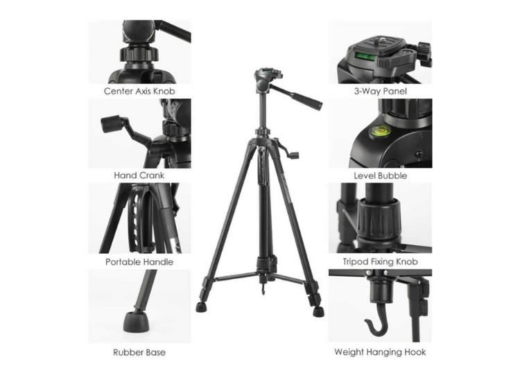 Trípode Profesional 1.60m Cámara/celulares + Adaptador&funda