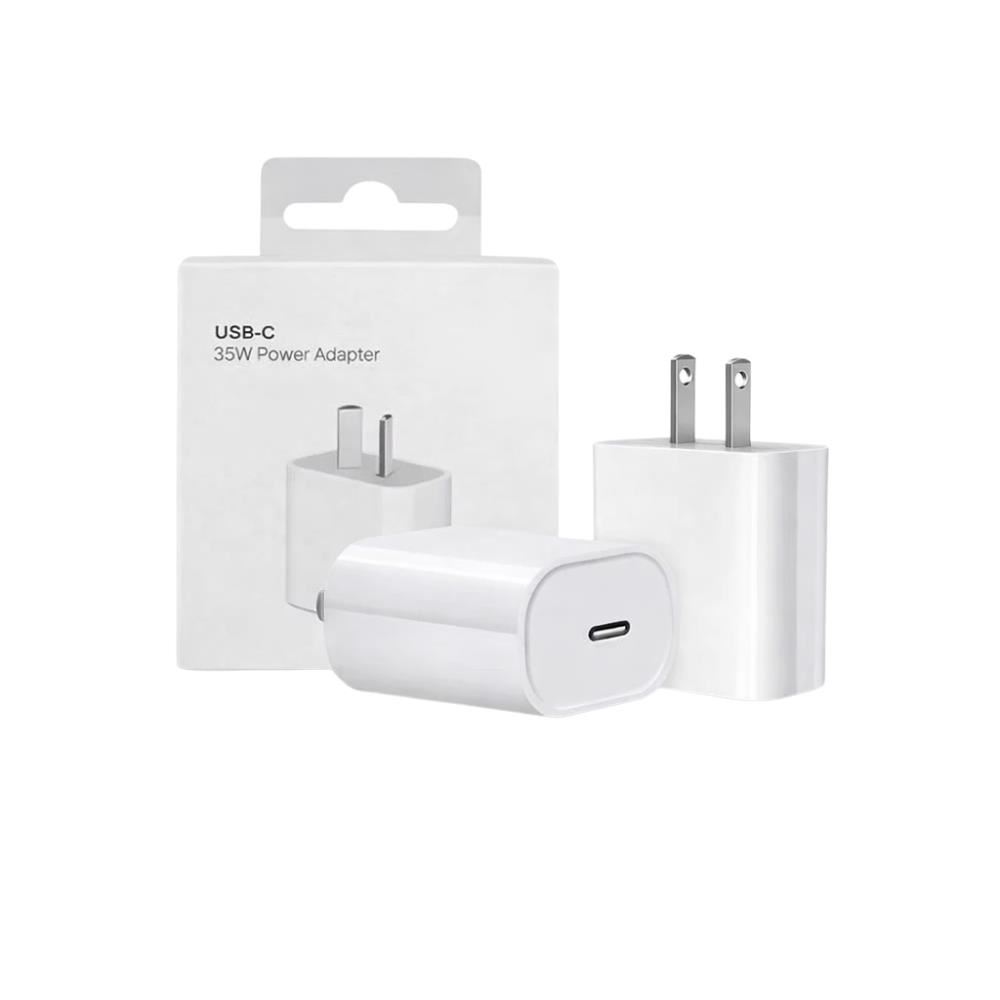 Cargador de pared compatible con Apple Iphone USB Tipo-C 35W MHJE8AM/A