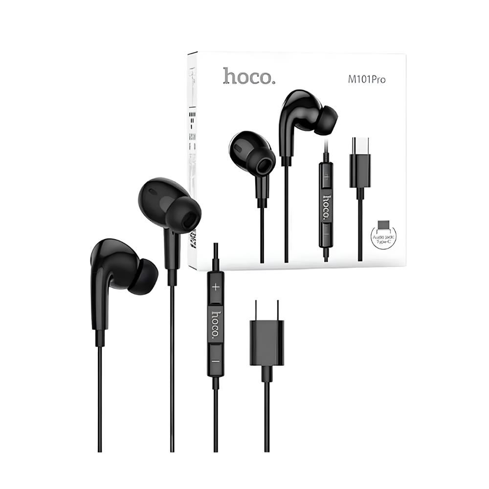 Audífonos In-Earcon Microfono Integrado Control Multifuncion, Cable de 1.2 Metros y Conector USB Tipo C  HOCO M101 Pro