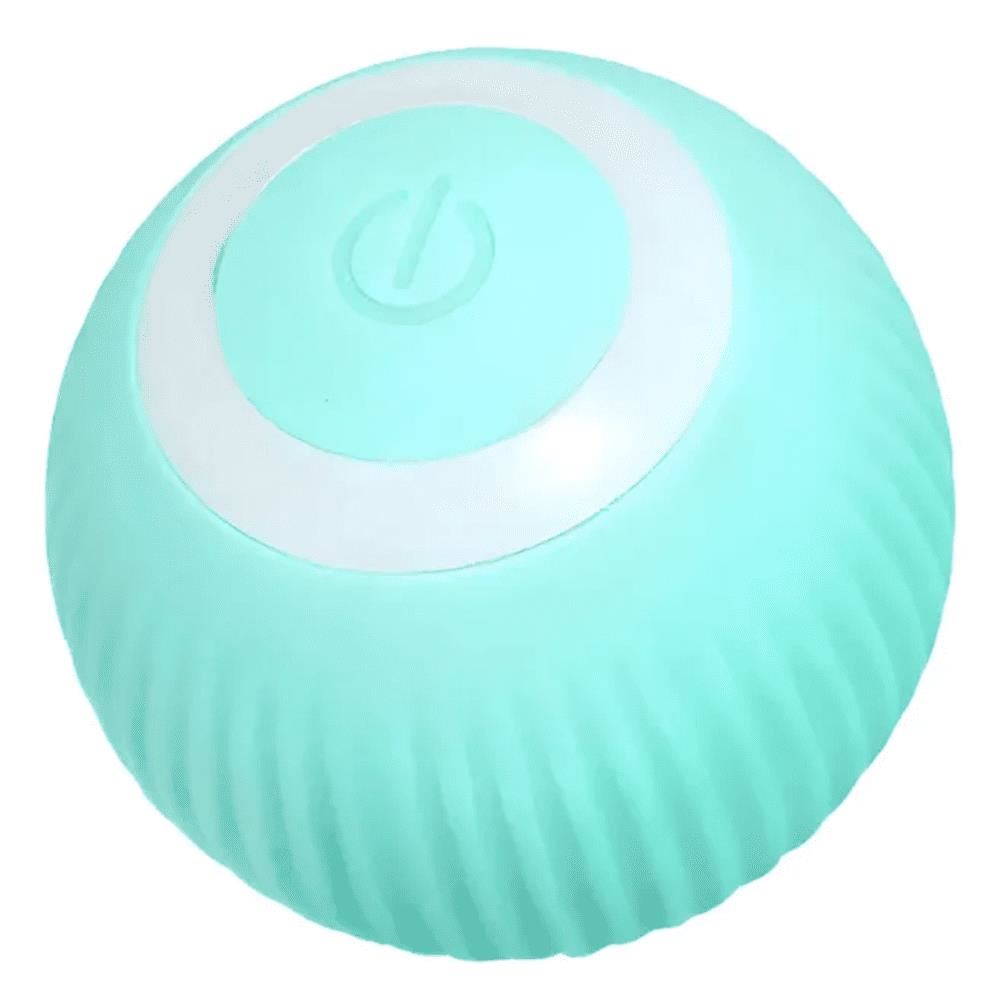PELOTA INTELIGENTE CON VIBRADOR Y MOVIMIENTO PET GRAVITY COLOR CELESTE CARGADOR USB C