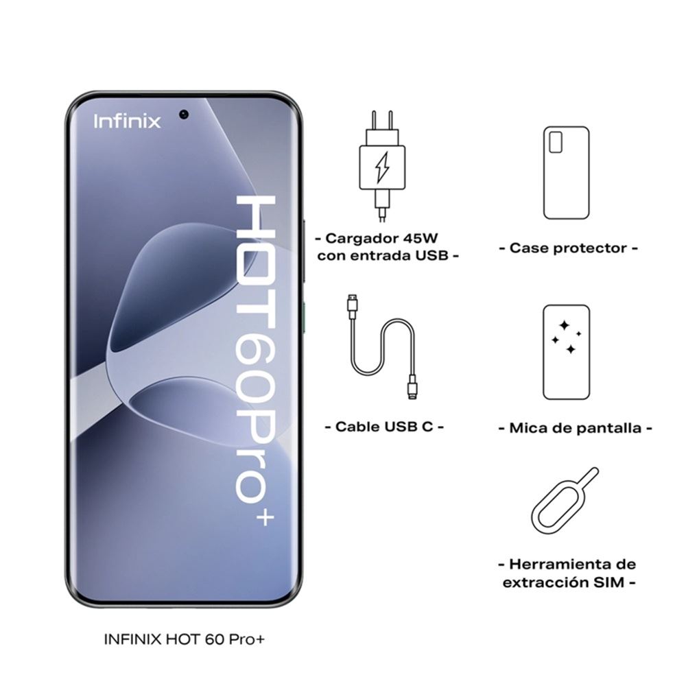 CELULAR INFINIX HOT 60 PRO+ 256+8(4G) BLACK