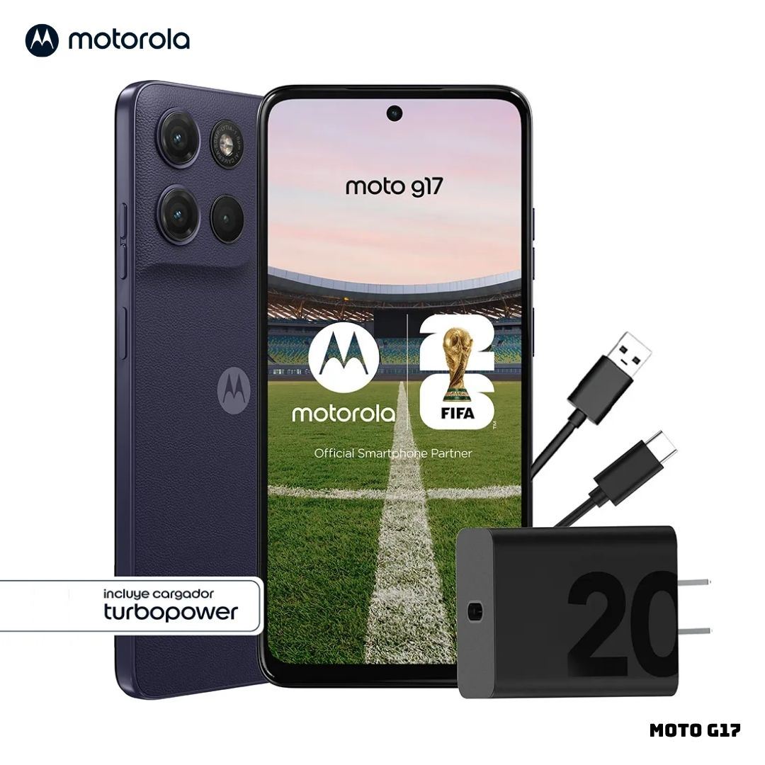 CELULAR MOTOROLA MOTO G17 4GB RAM 128GB ROM - ARANDANO