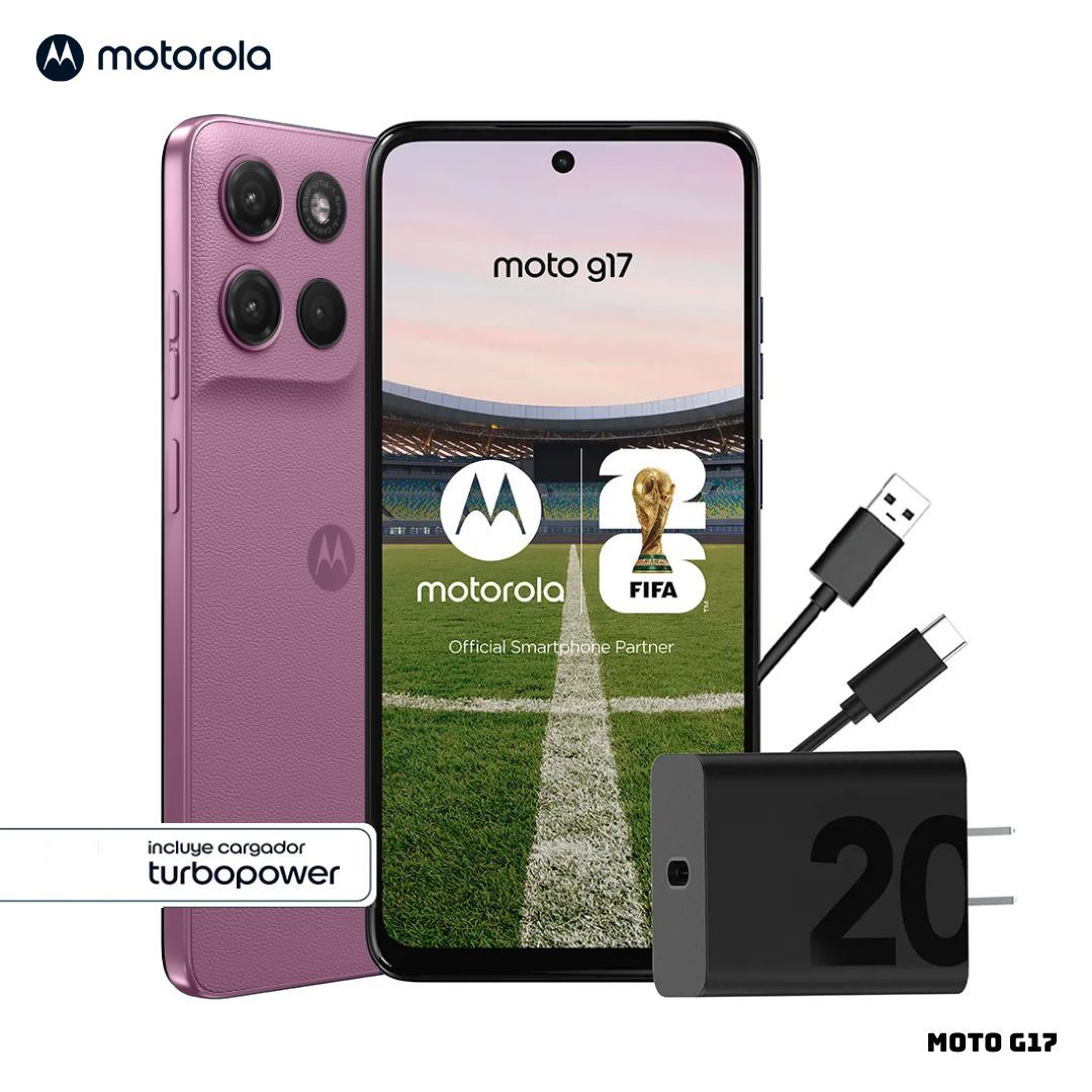 CELULAR MOTOROLA MOTO G17 4GB RAM 128GB ROM - ROSA