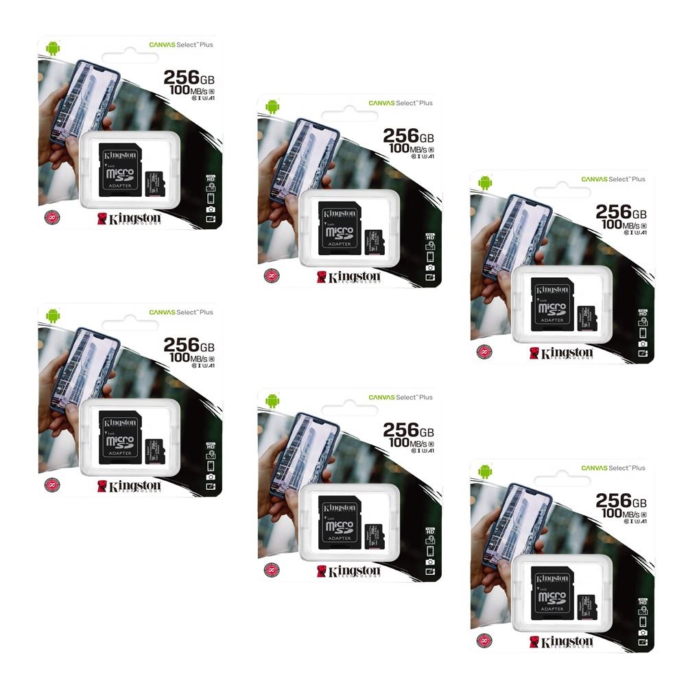MEMORIA MICROSD KINGSTON 256GB KIT DE 6 UNIDADES