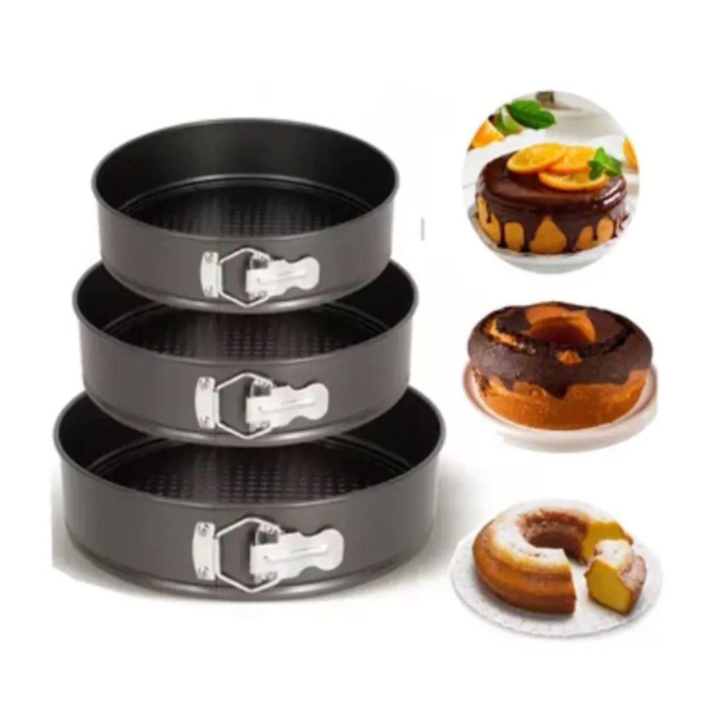 MOLDES DESMONTABLES PARA  PASTELERÍA REPOSTERÍA SET 3 PIEZAS