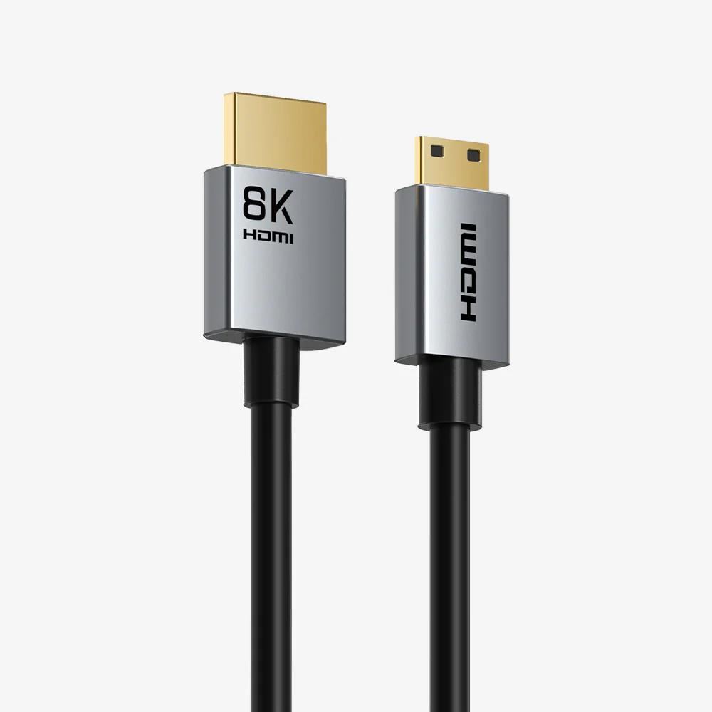 CABLETIME Cable Mini HDMI Macho a HDMI Macho 8K 60Hz 1.5m 48Gbps Bidireccional - CH15J