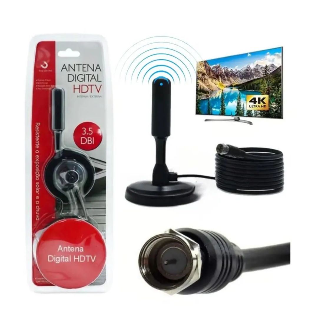 Antena Digital Para Tv - Hdtv Interna Externa