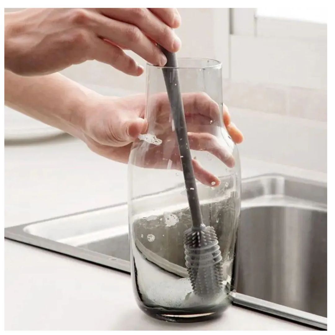 3 unidades Cepillo Silicona Limpia Botellas