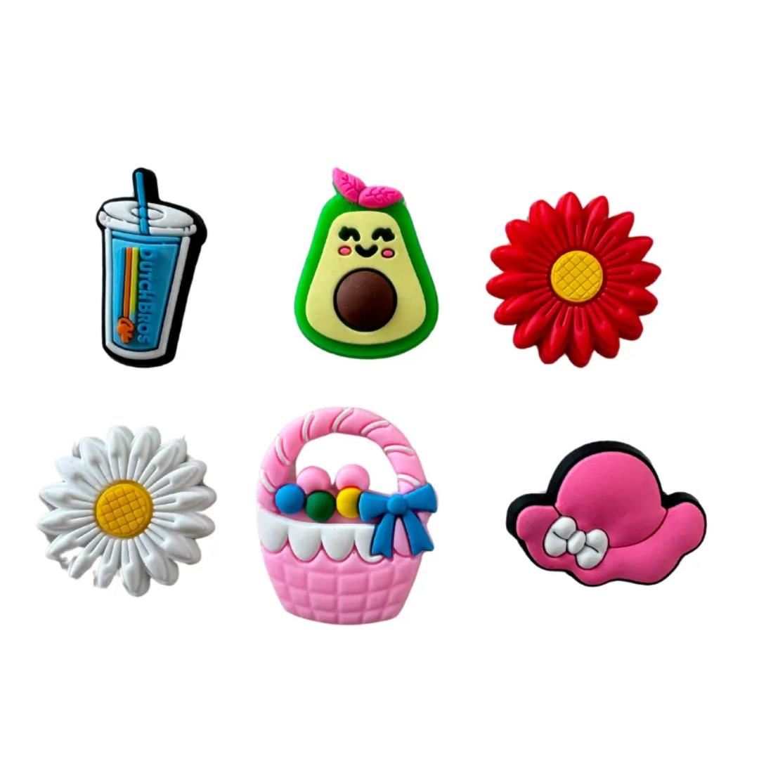 Pines Para Sandalias Crocs Pack De 6 Cartillsas