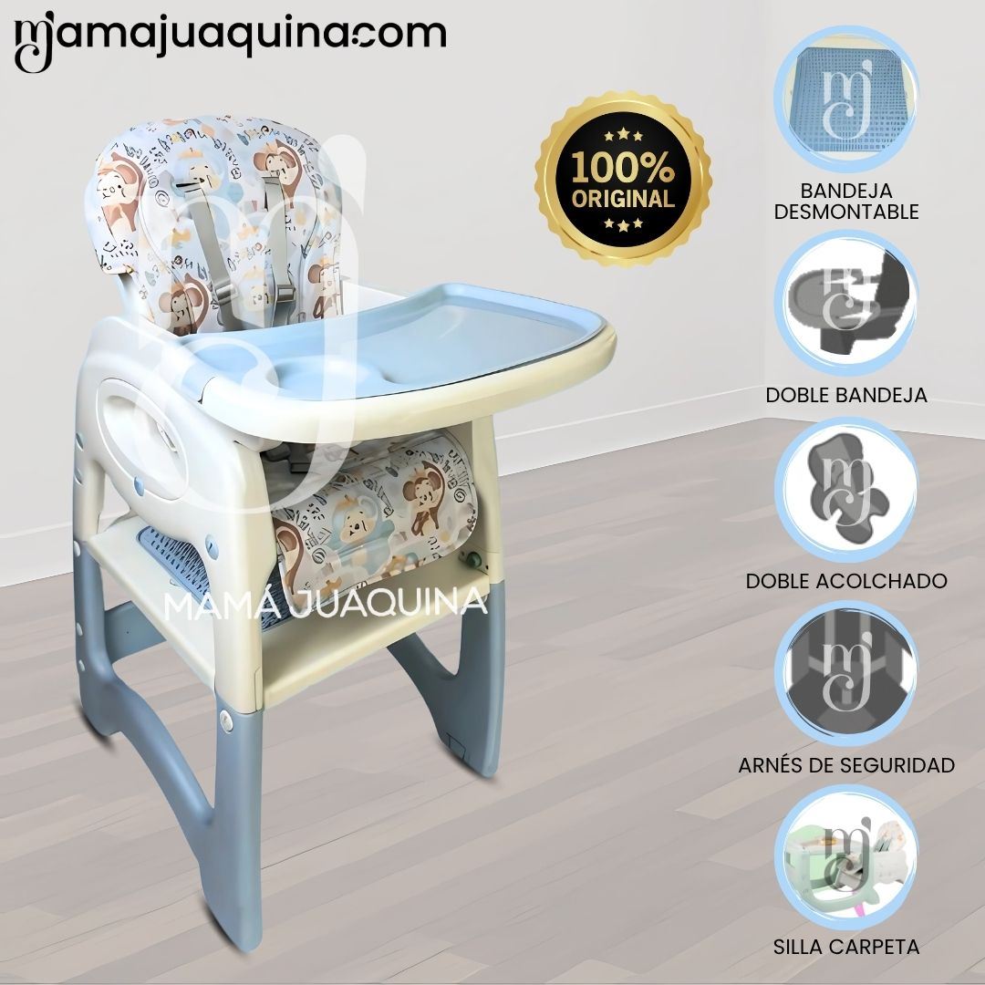 Silla de Comer 3 en 1 «CHAIRMAN» Light Blue