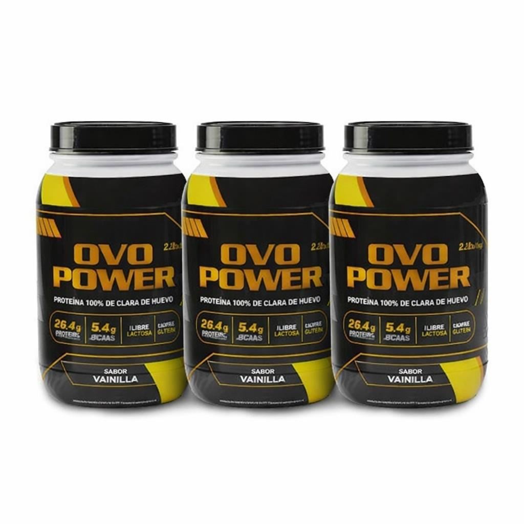Ovopower - Pack de 3 Proteínas en polvo sabor vainilla 1kg