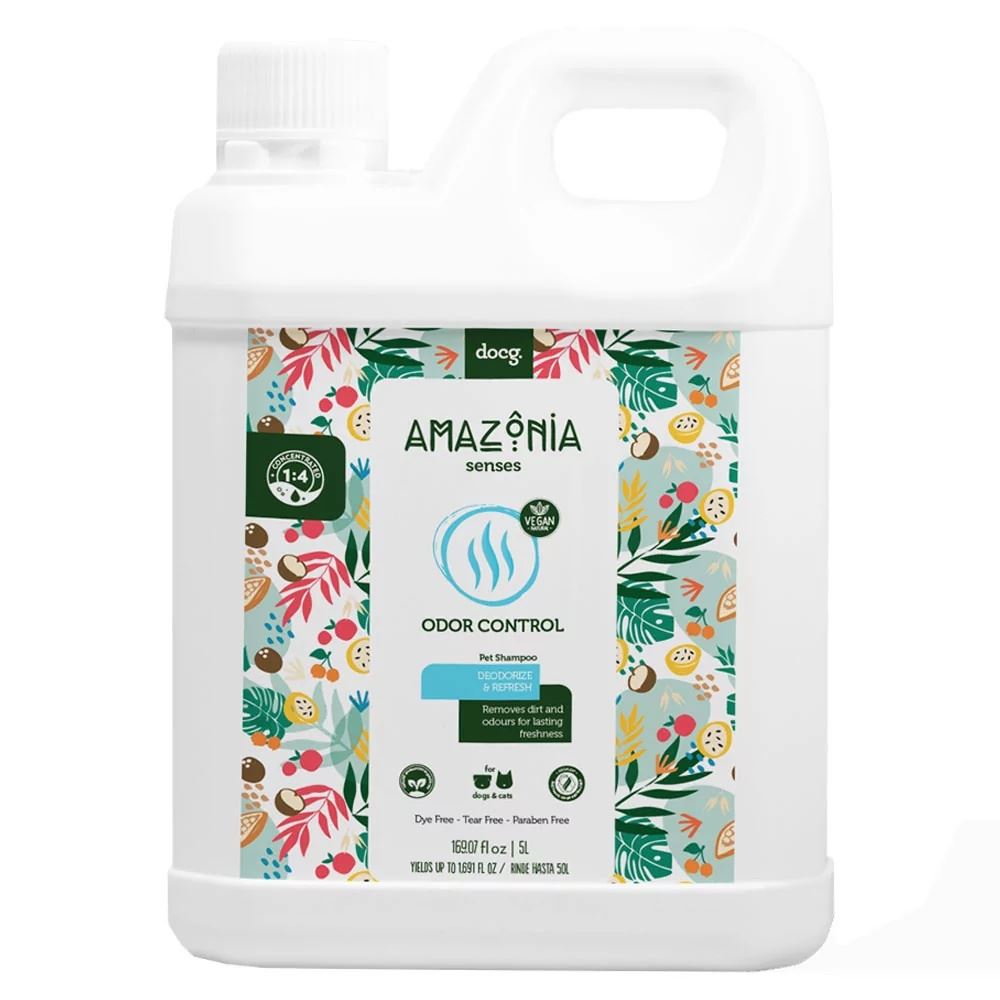 Shampoo para Mascotas Amazonia Senses Control de Olores 5L