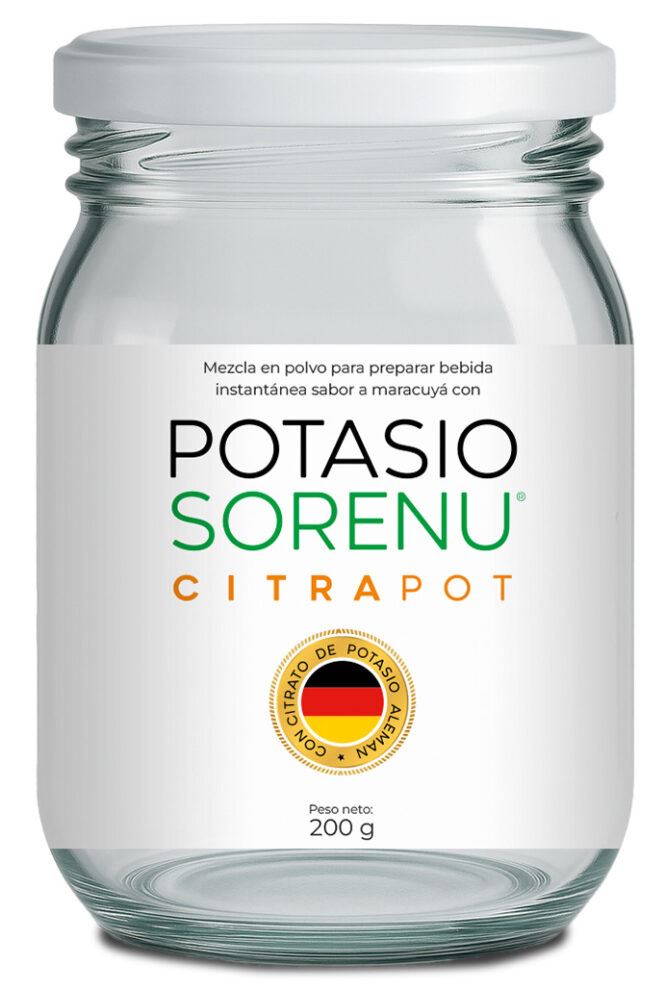POTASIO SORENU–200GR POTE DE VIDRIO Alemán - REGISTRO SANITARIO