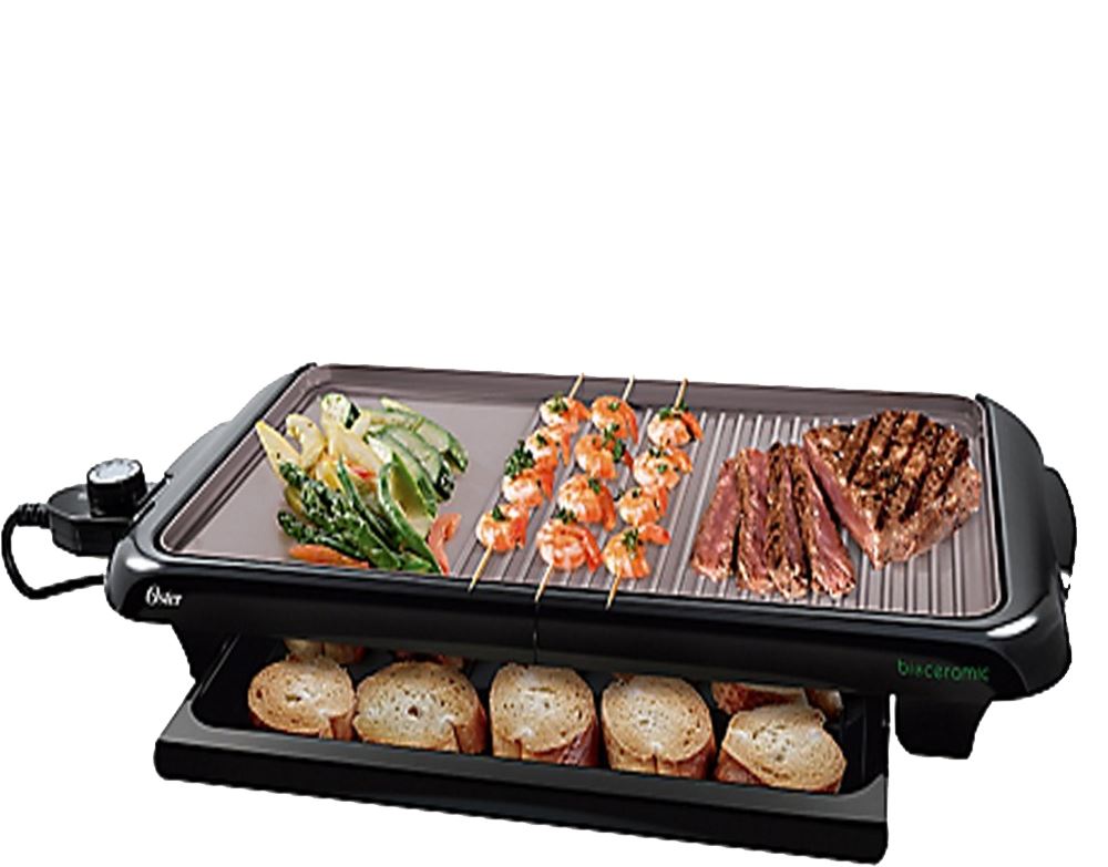 PARRILLA ELÉCTRICA MULTIUSOS SISTEMA 2 EN 1 DE PLANCHA REVESTIMIENTO BIOCERAMIC
