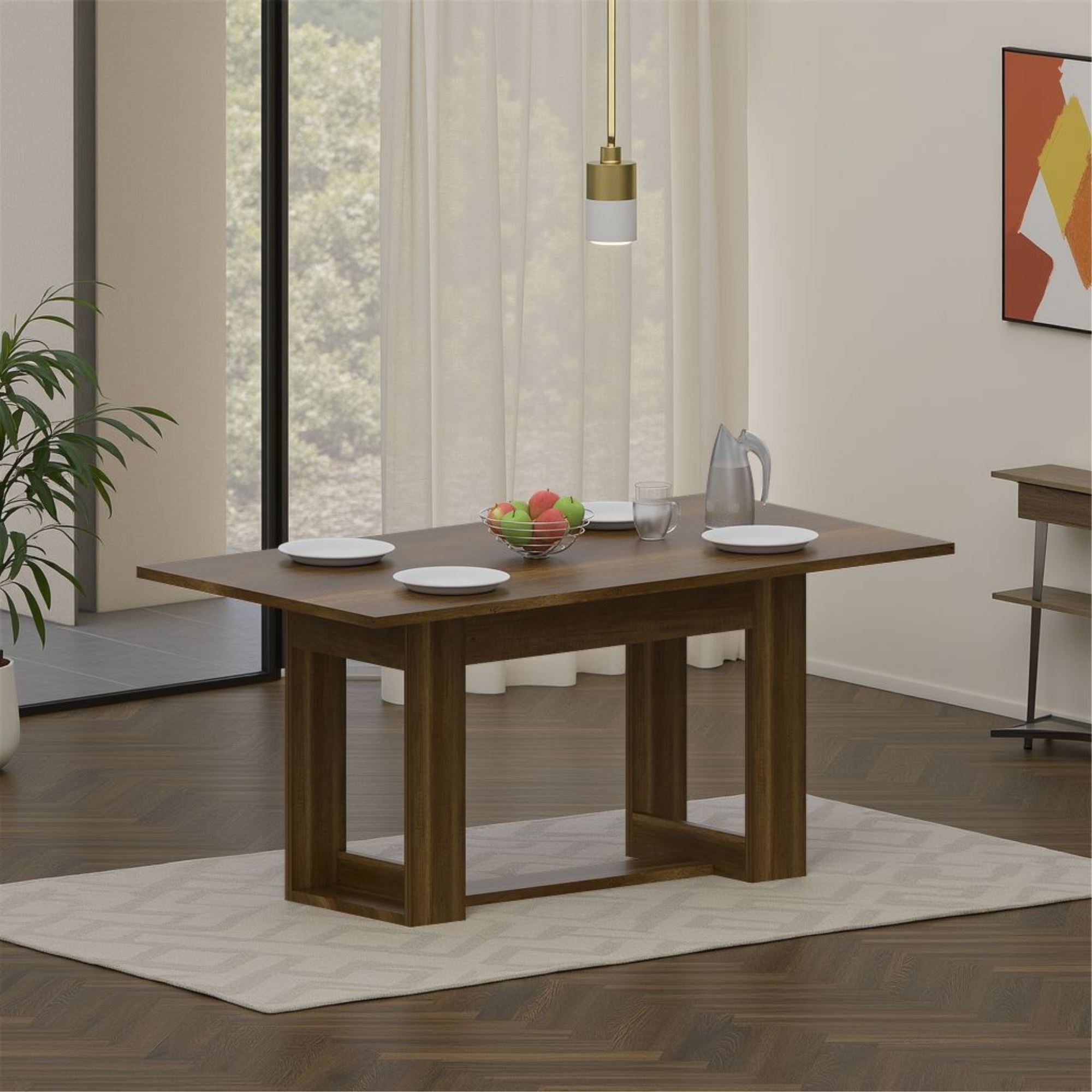 MESA COMEDOR VOLTERRA 6 PUESTOS CARAMELO | TUHOME