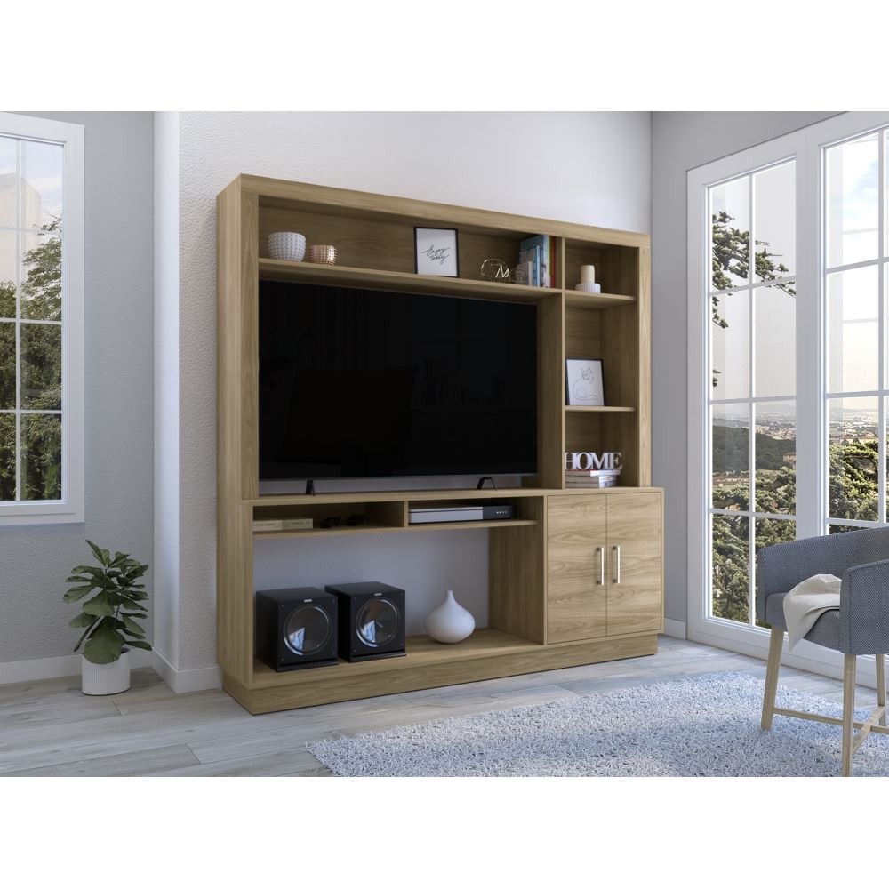 CENTRO DE ENTRETENIMIENTO TV55" CANTABRIA 2 PUERTAS 180X180X40 CM | TUHOME