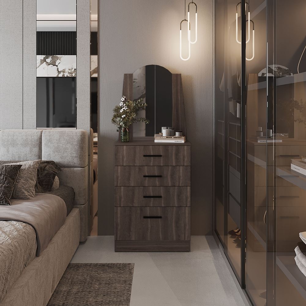 CÓMODA PRAGA 3 CAJONES 1 PUERTA ABATIBLE | TUHOME