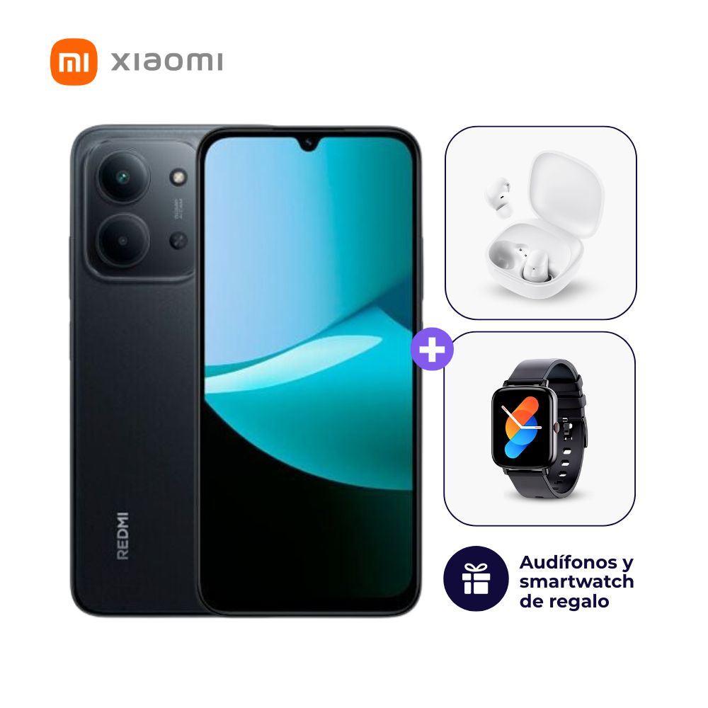 Xiaomi Redmi 15C 256GB 8GB Ram Color Negro + Smartwatch + Audifonos