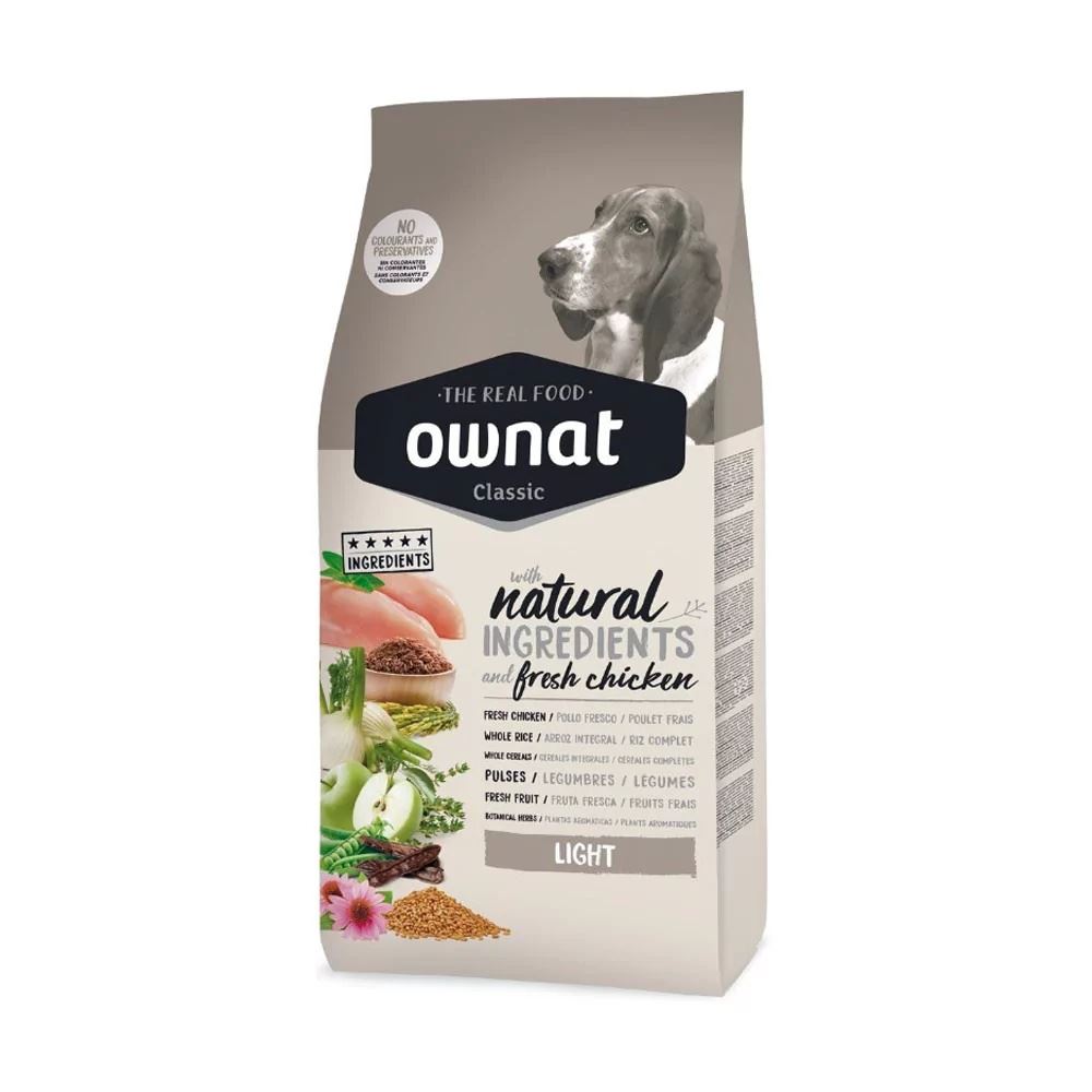 Alimento Ownat Classic Light Perro Adulto con Sobrepeso 20Kg