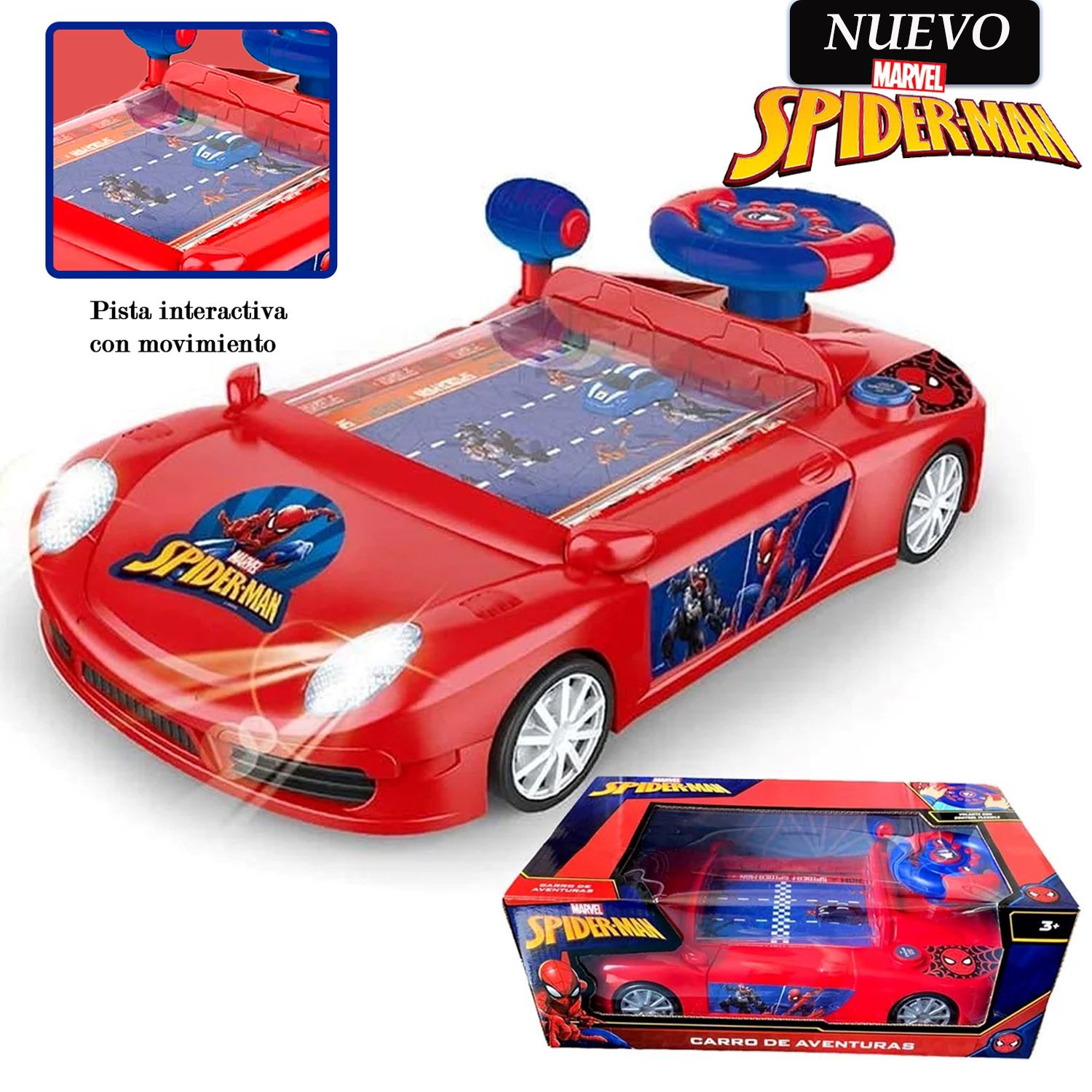 Juguete Carro de Carrera Consola SPIDERMAN con Sonido