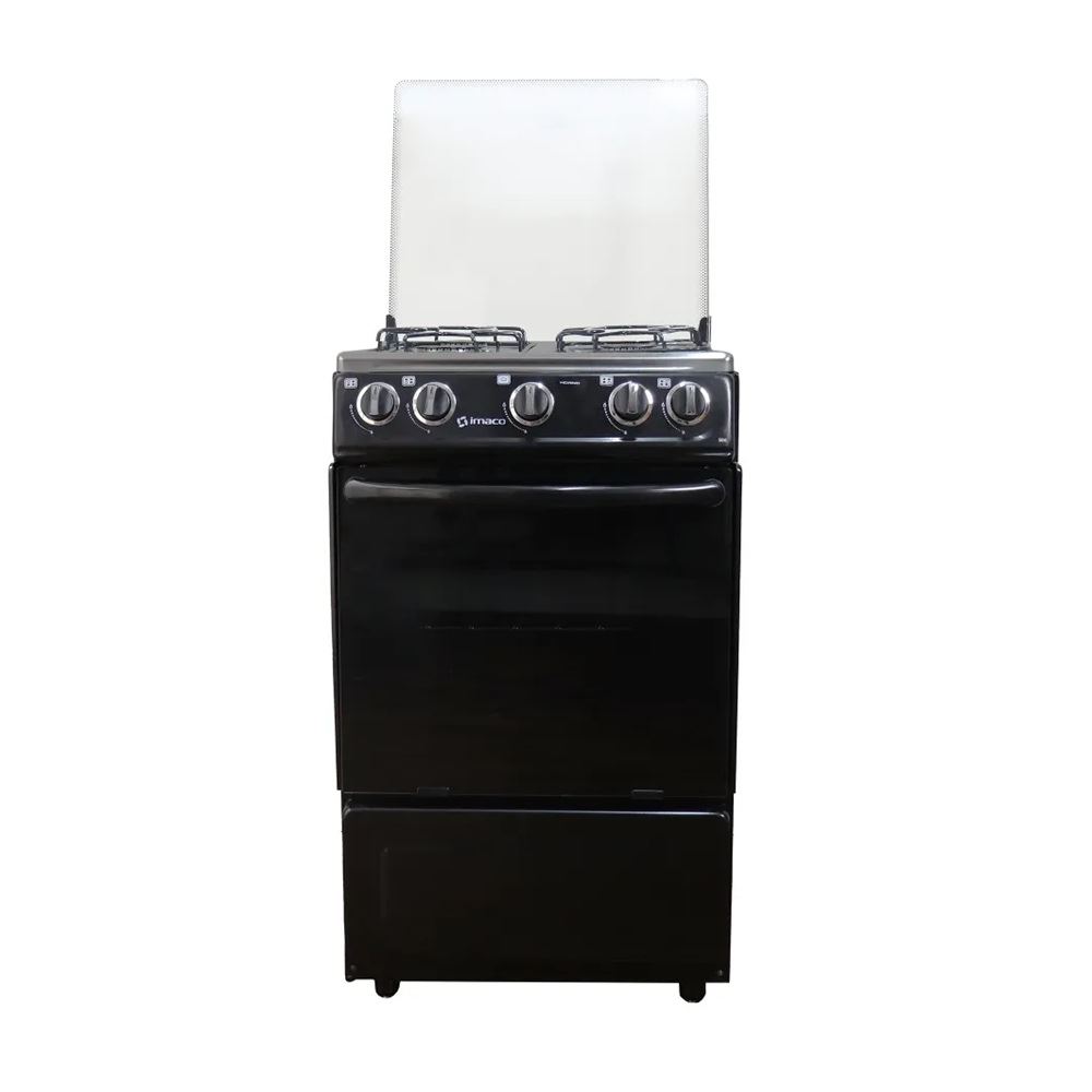 Cocina Imaco 4 Hornillas 20" Tapa de Vidrio Negro