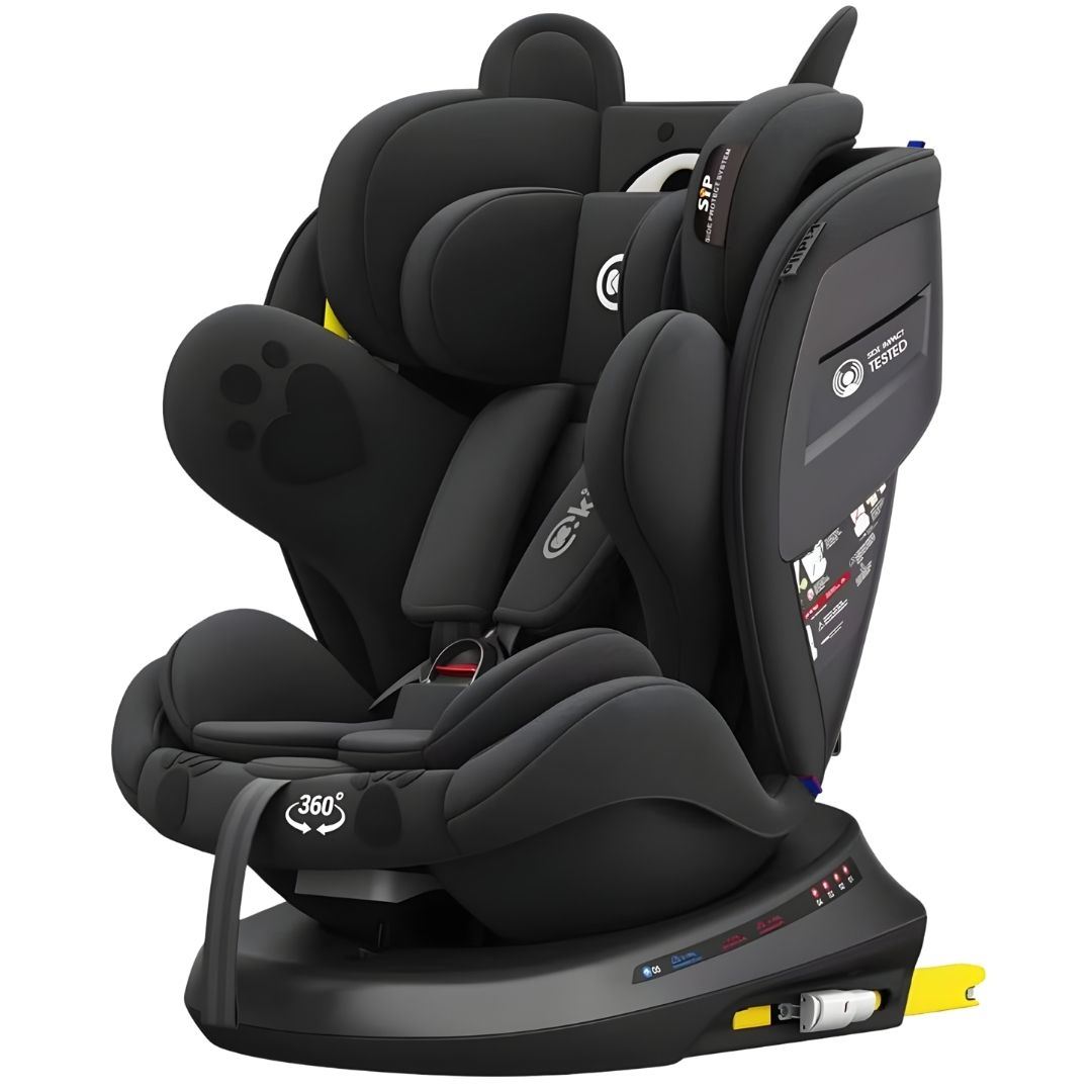Silla de Auto para bebés Kidilo «COCO» Giratoria 360° Black