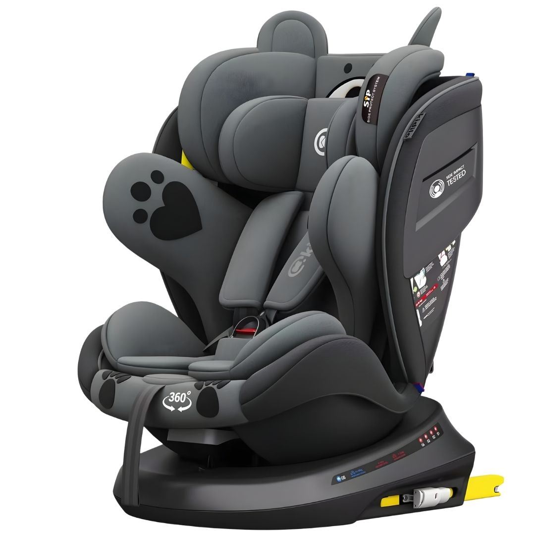 Silla de Auto para bebés Kidilo «COCO» Giratoria 360° Gray