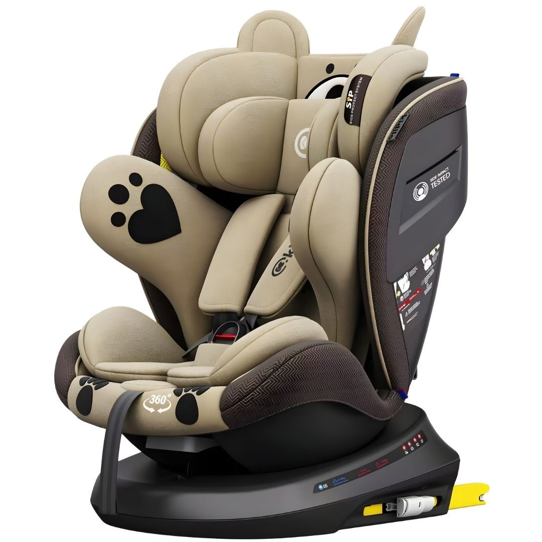 Silla de Auto para bebés Kidilo «COCO» Giratoria 360° Beige
