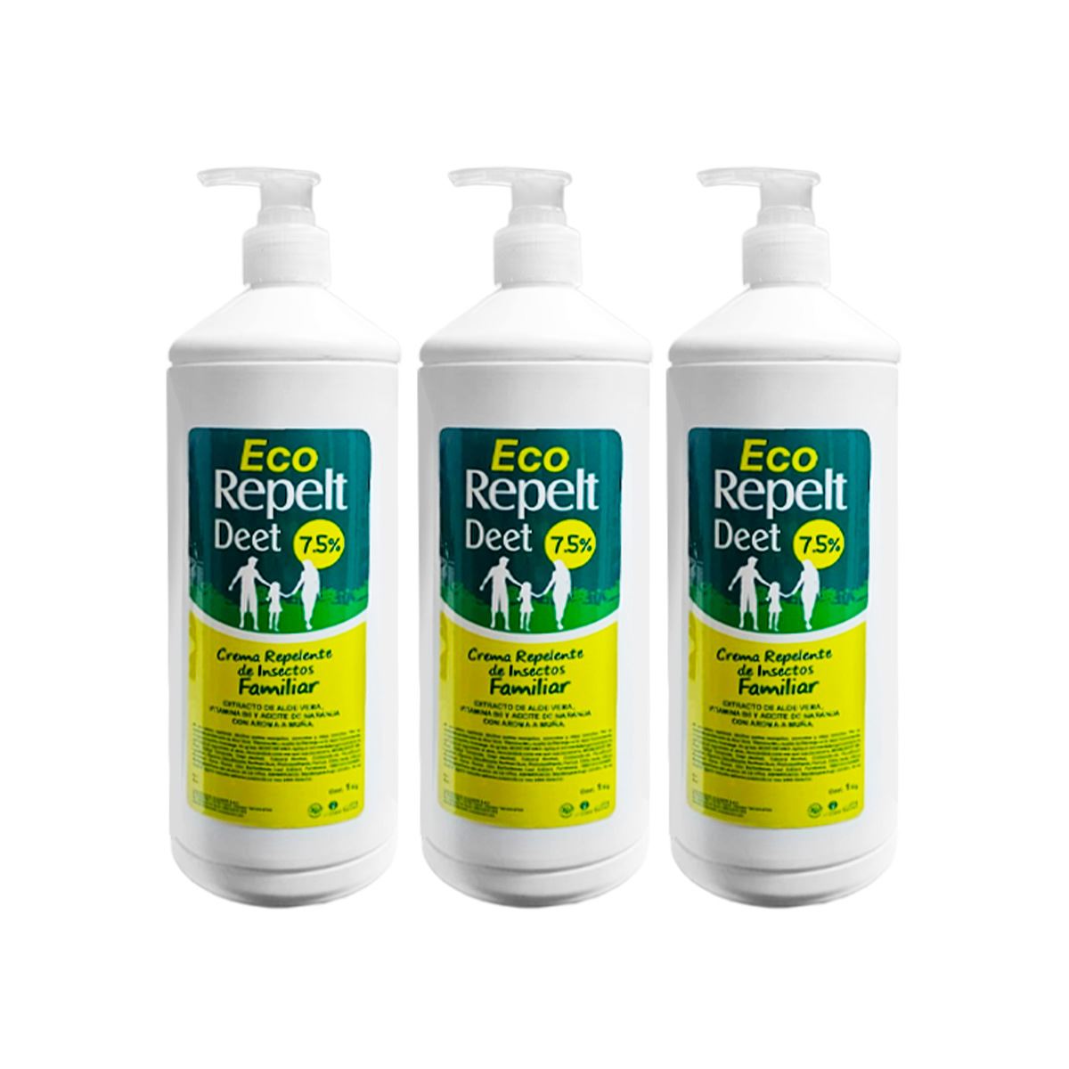 Repelente Familiar Eco Repelt Deet 75% 1lt La cooper 3 und