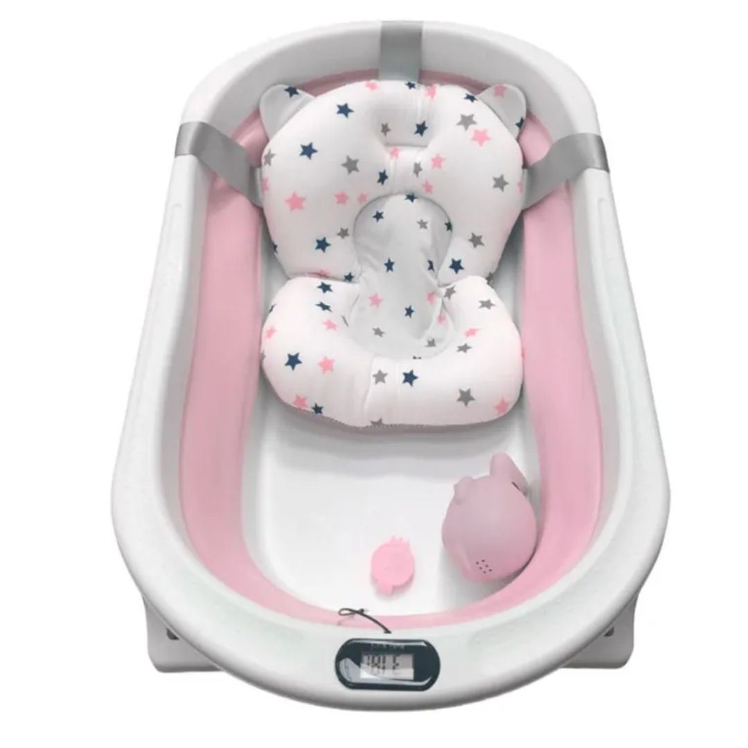 Bañera para Bebe Plegable Portatil con Termometro y Cojin