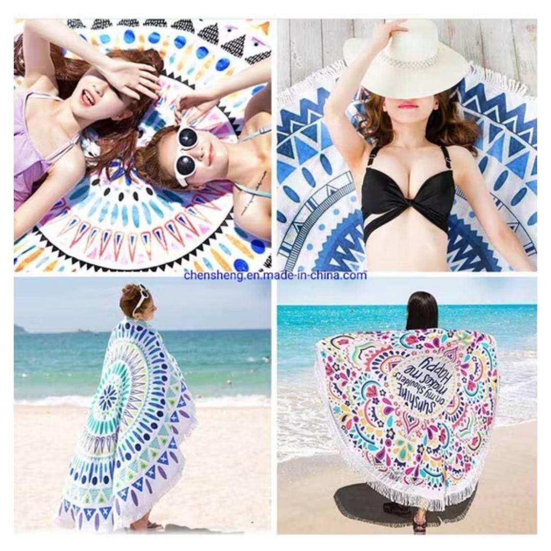 TOALLA REDONDA MANDALA PREMIUM VERANO / PLAYA